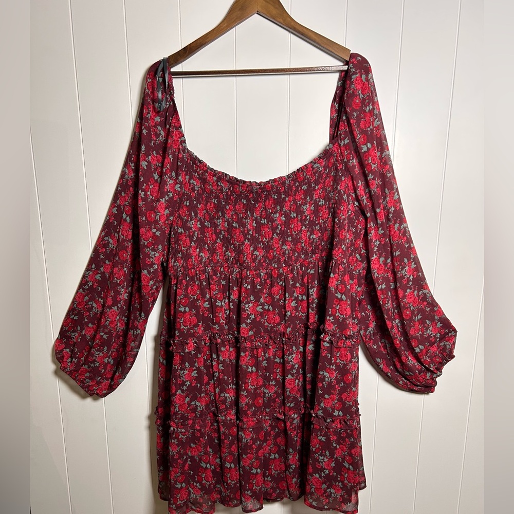 Arula Floral Long Sleeve Dress Size 3X - Picture 15 of 16